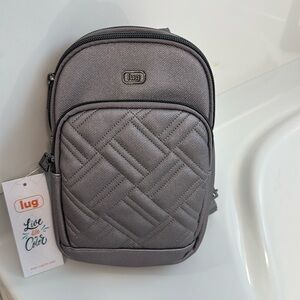 NWT lug matte luxe vegan leather sling bag monorail